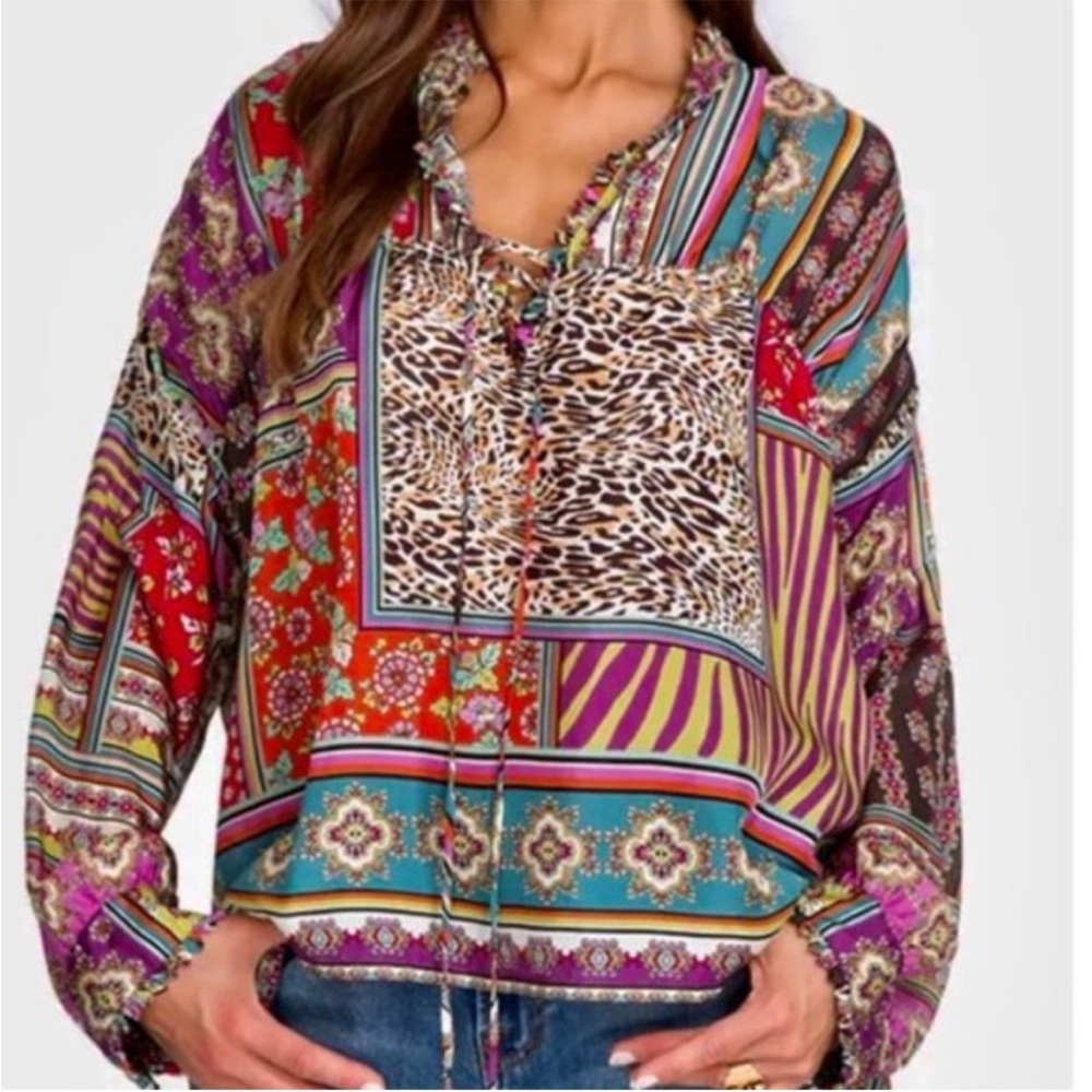 Johnny Was Patch Finn Blouse